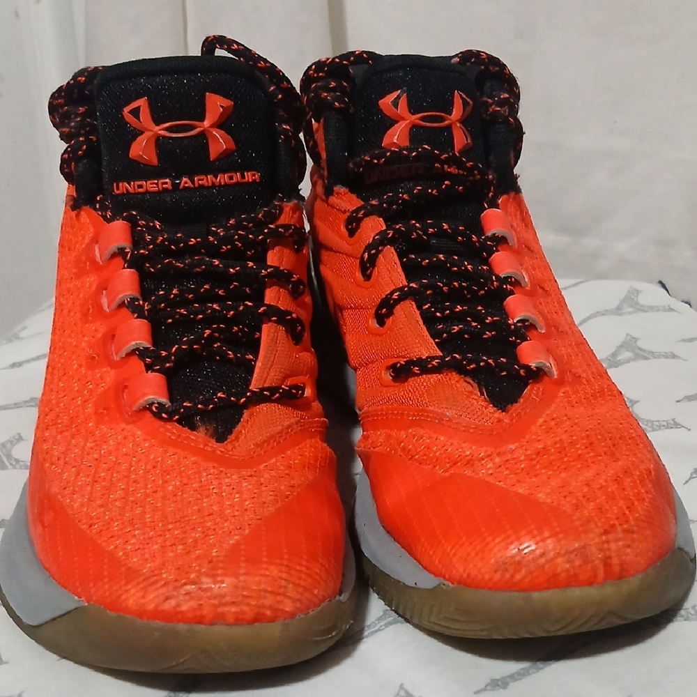 Under Armour Bright Orange Sneakers with Black Details